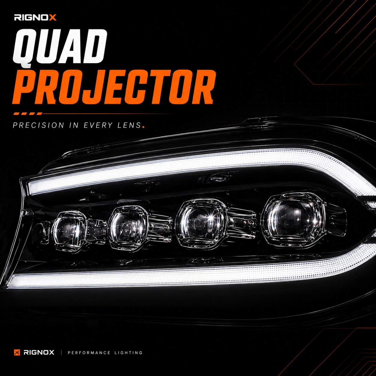 2015-2023 Dodge Charger LED Quad Projector Headlights Assembly-8