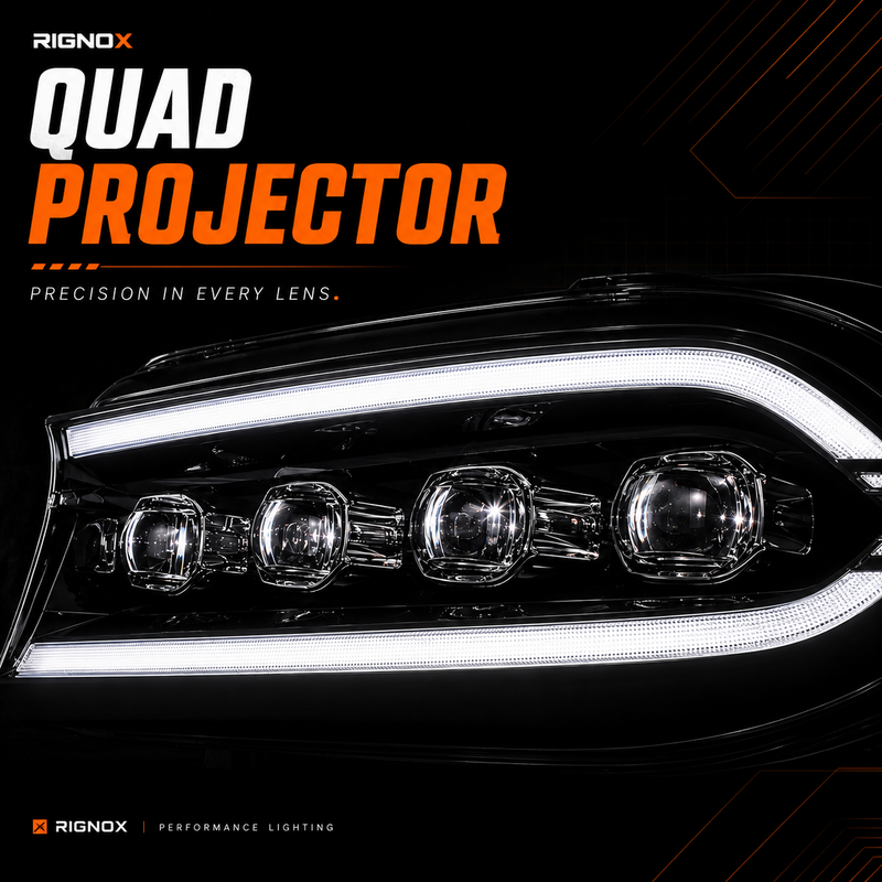 2015-2023 Dodge Charger LED Quad Projector Headlights Assembly-8