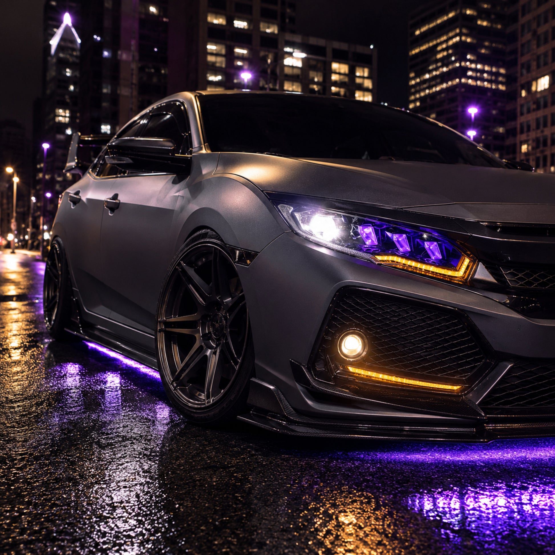 2016-2021 Honda Civic 10th Gen LED Projector Headlights — product view 18 - H-CIV10-RP