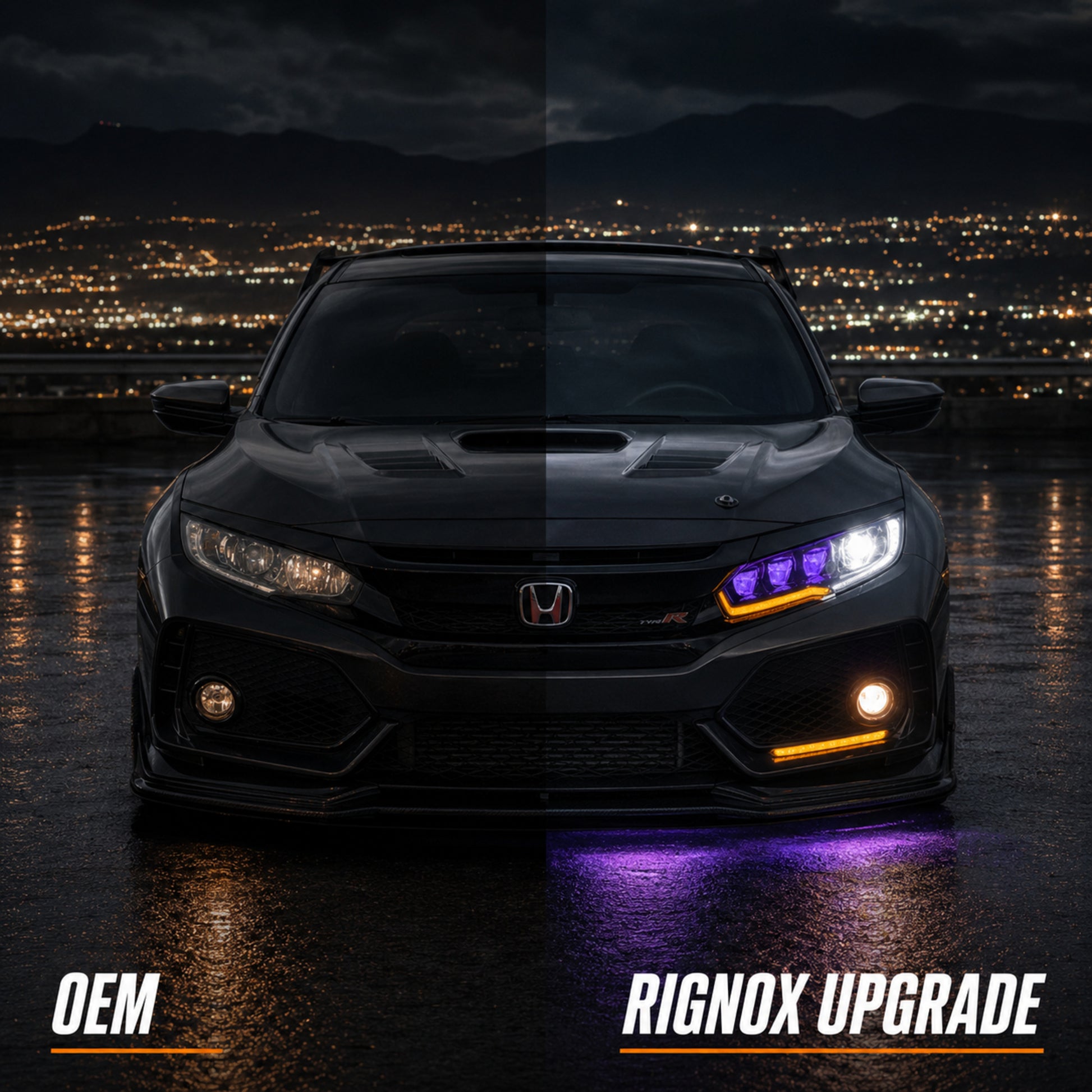2016-2021 Honda Civic 10th Gen LED Projector Headlights — product view 16 - H-CIV10-RP