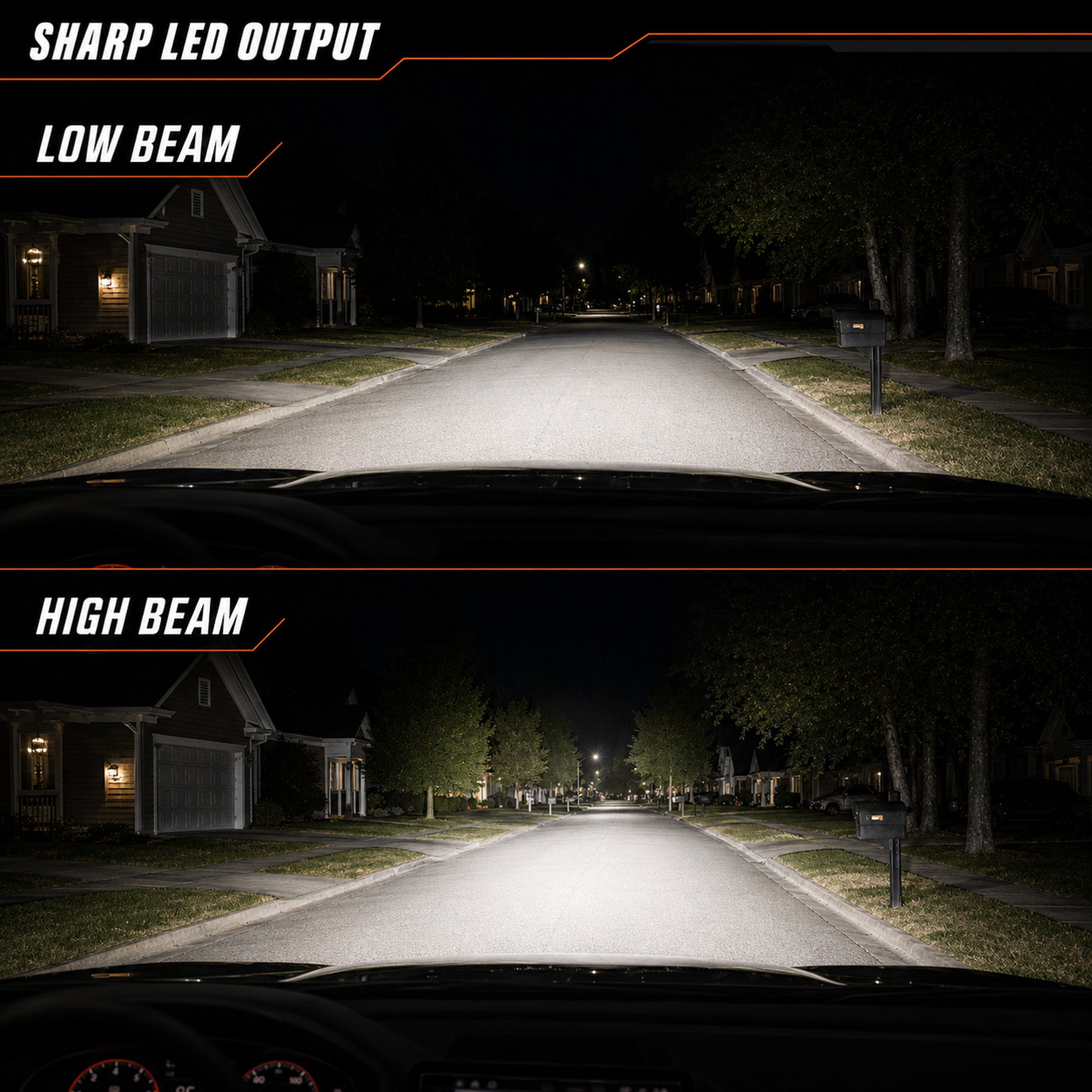 2016-2021 Honda Civic 10th Gen LED Projector Headlights — product view 34 - H-CIV10-RGB