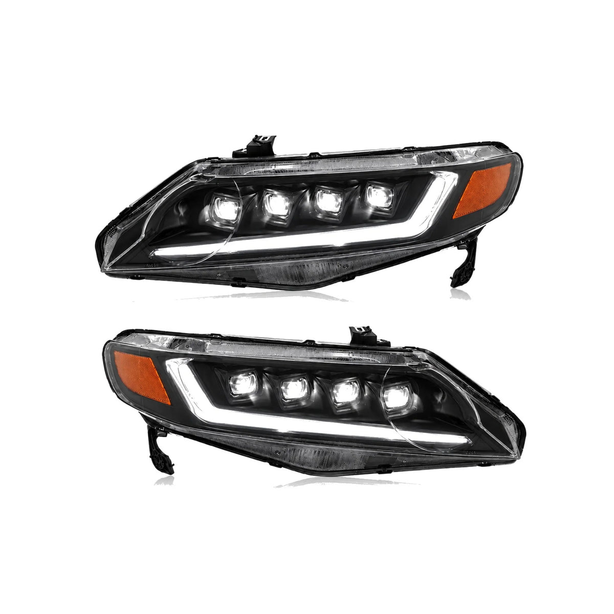 2006-2011 Honda Civic 8th Gen Sedan LED Multi Projector Headlights — main product view — H-CIV8-4P