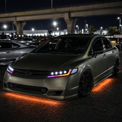 2006-2011 Honda Civic 8th Gen Sedan LED Multi Projector Headlights — product view 25 - H-CIV8-4P-RGB