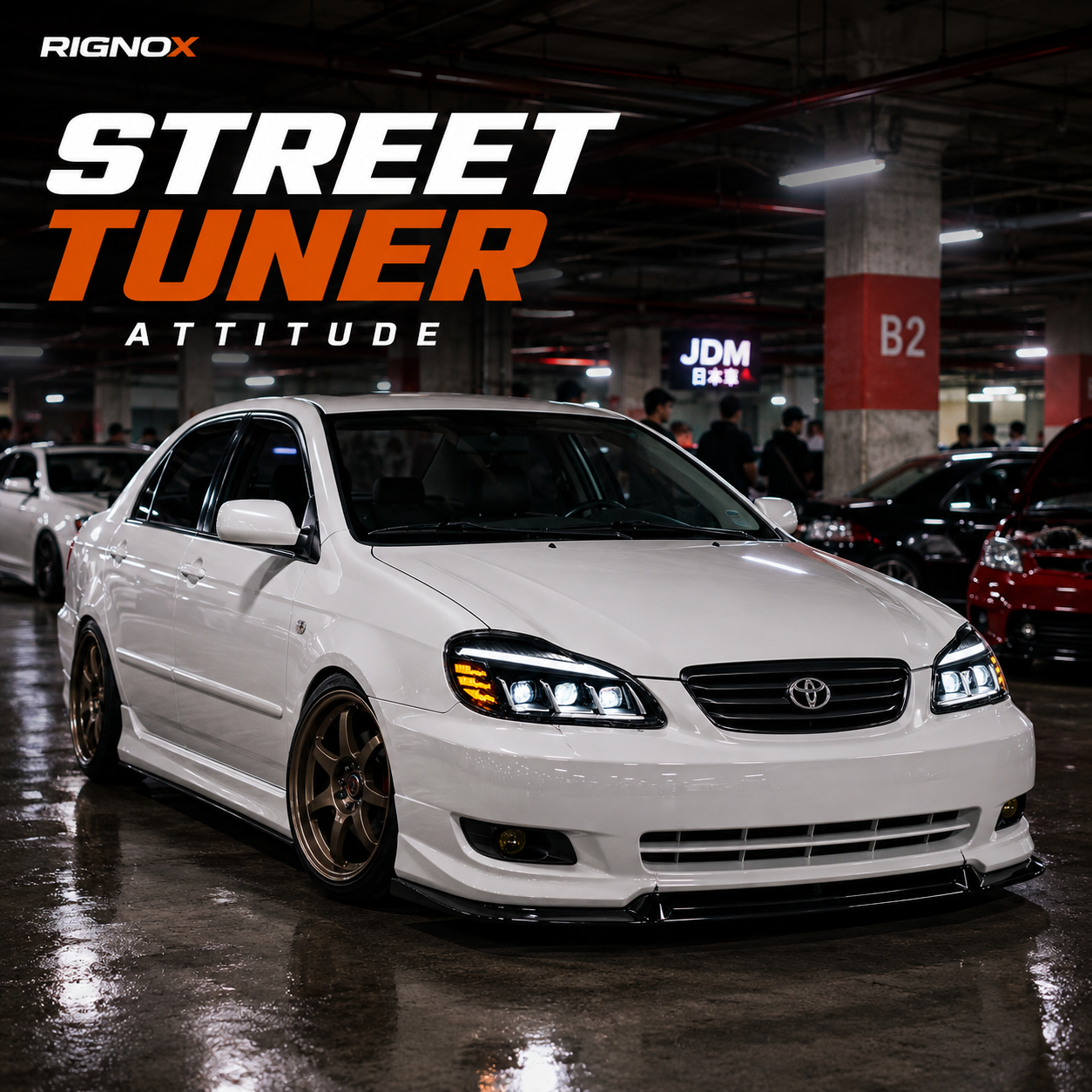 2003-2008 Toyota Corolla LED Triple Projector Headlights — H-COR03