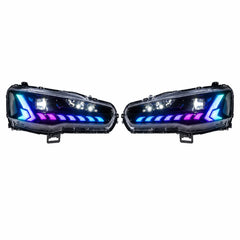 2008-2018 Mitsubishi Lancer / EVO X LED Projector Headlights — main product view — H-EVO-CRGB
