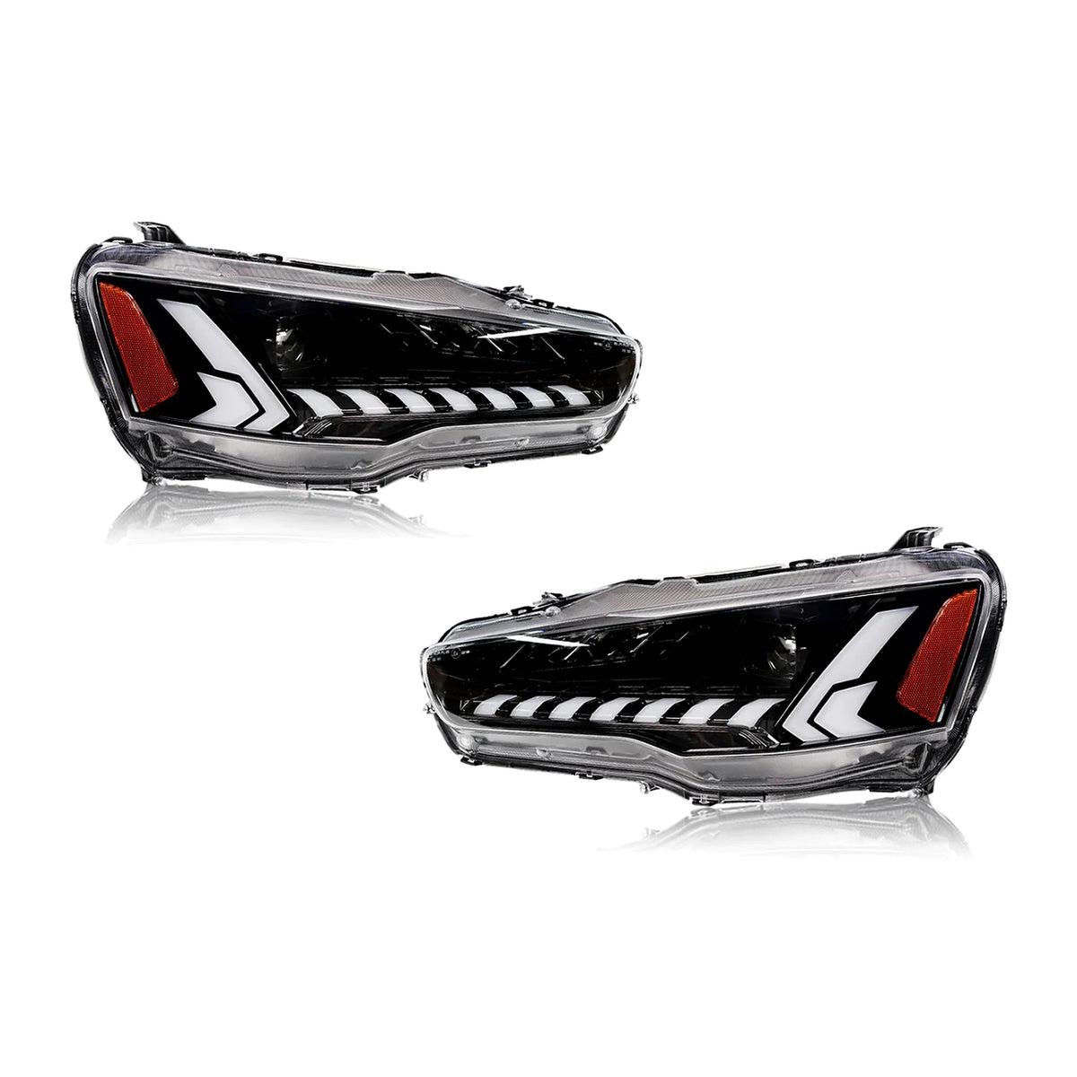2008-2018 Mitsubishi Lancer / EVO X LED Projector Headlights — main product view — H-EVO-CW