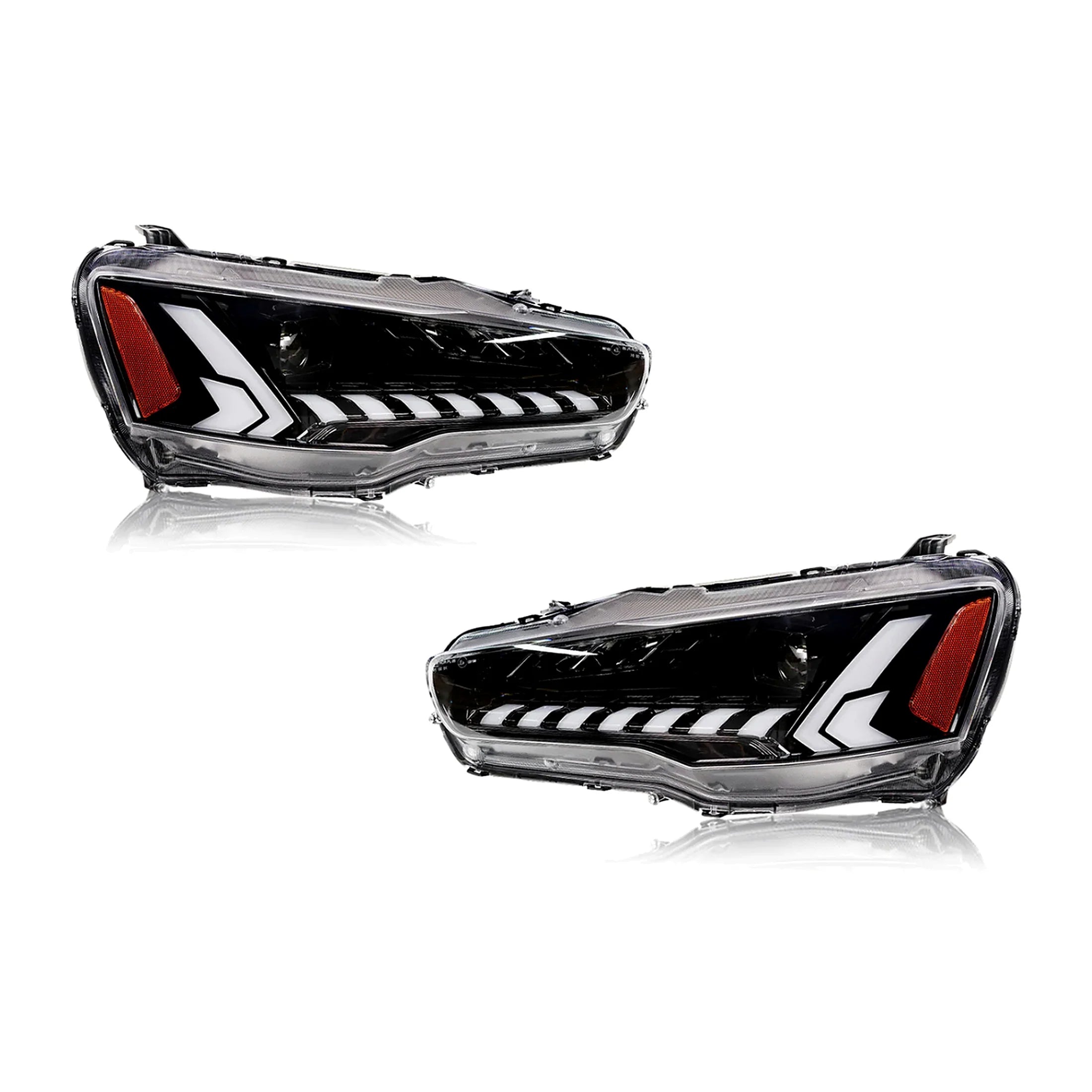 2008-2018 Mitsubishi Lancer / EVO X LED Projector Headlights — main product view — H-EVO-CW