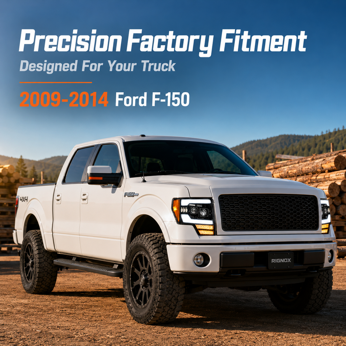 2009-2014 Ford F-150 LED Dual Projector Headlights — fitment reference — H-F150-09