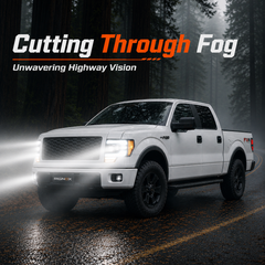 2009-2014 Ford F-150 LED Dual Projector Headlights — fog scene — H-F150-09
