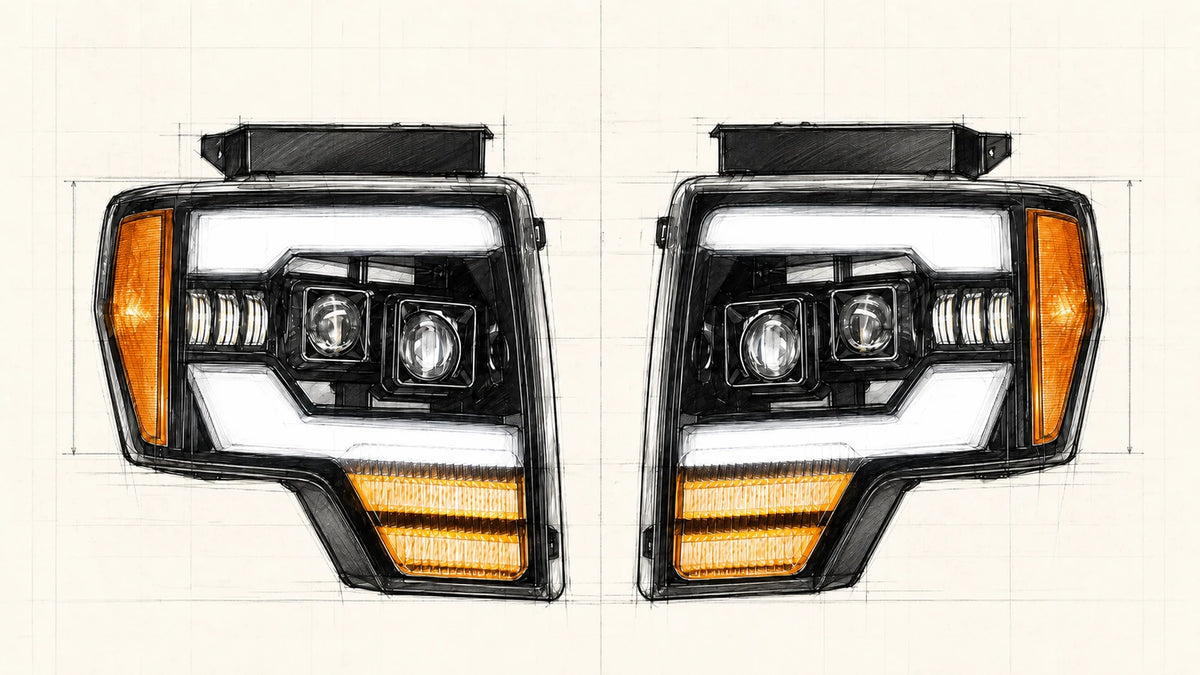 2009-2014 Ford F-150 & SVT Raptor LED Dual Projector Headlights Assembly