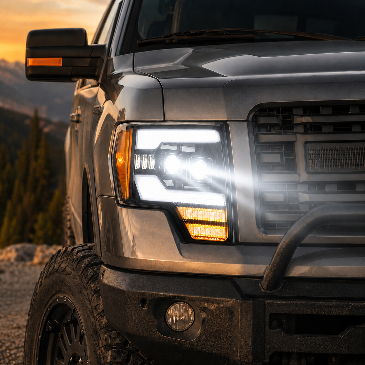 2009-2014 Ford F-150 LED Dual Projector Headlights — H-F150-09
