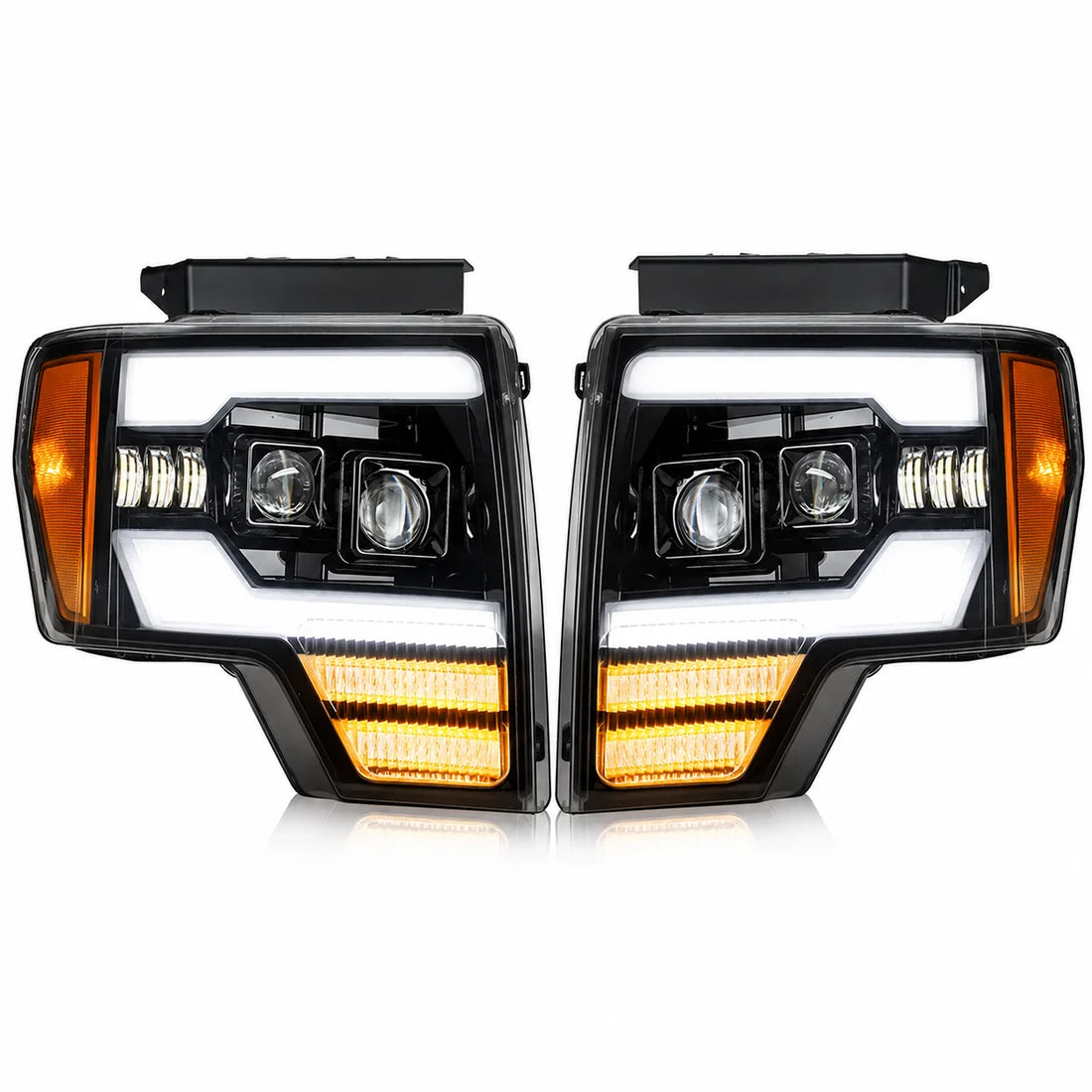 2009-2014 Ford F-150 LED Dual Projector Headlights — main product view — H-F150-09