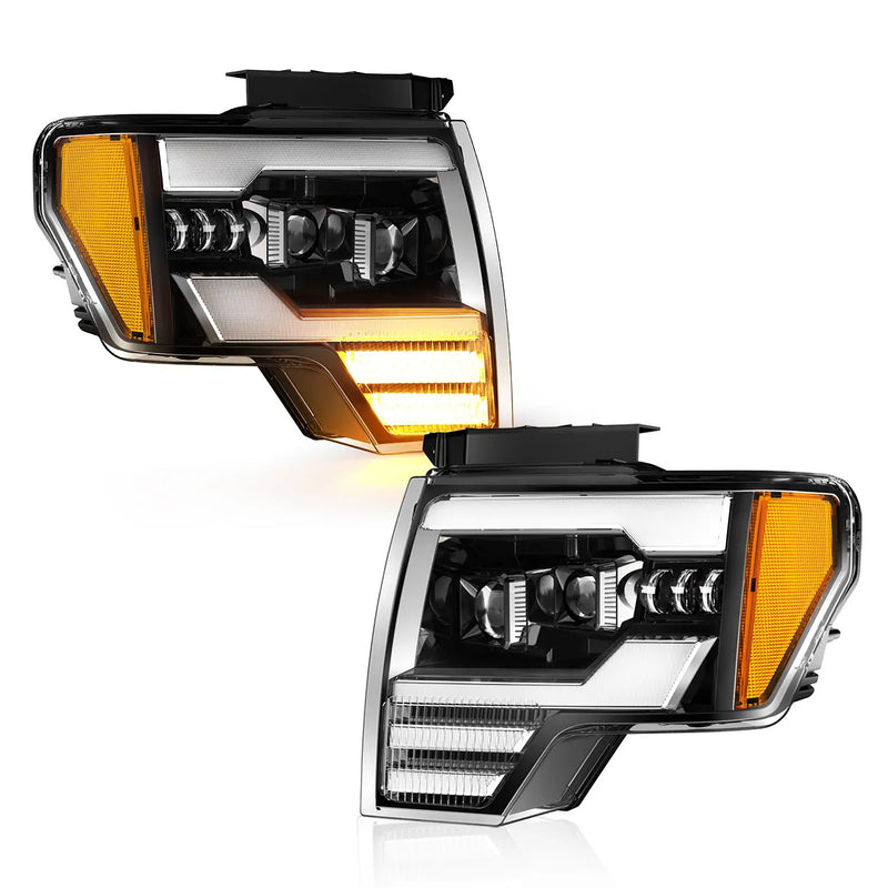 2009-2014 Ford F-150 LED Dual Projector Headlights-1