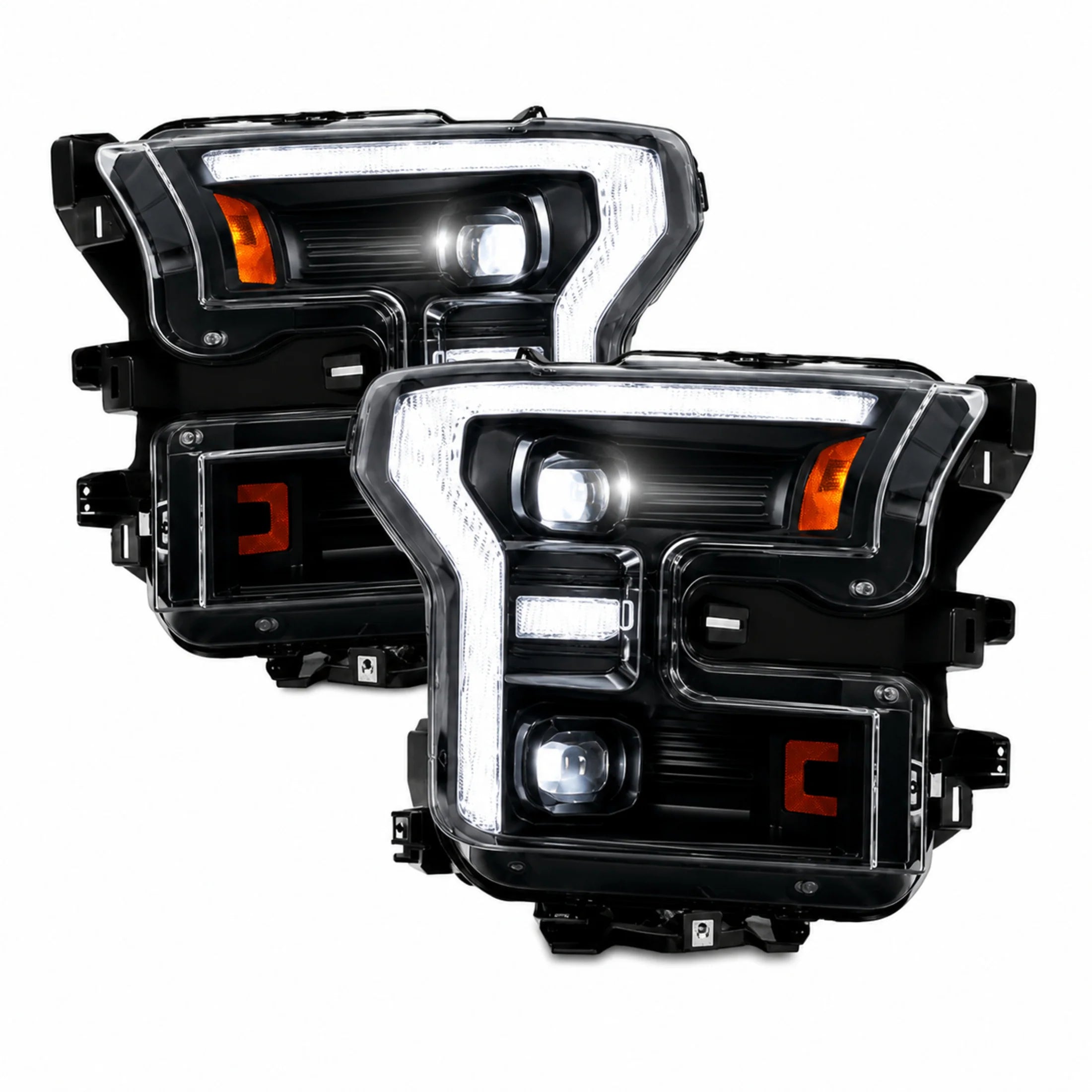 2015-2017 Ford F-150 LED Dual Projector Headlights — main product view — H-F150-15