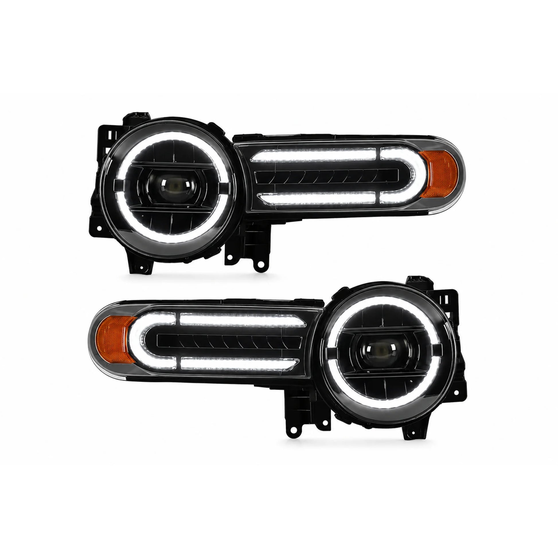 2007-2014 Toyota FJ Cruiser LED Projector Headlights — main product view — H-FJ07