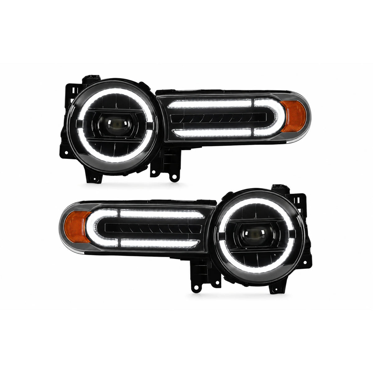 2007-2014 Toyota FJ Cruiser LED Projector Headlights — main product view — H-FJ07