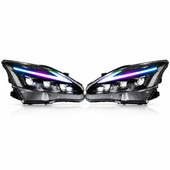2006-2013 Lexus IS250 / IS350 / IS-F LED Triple Projector Headlights — main product view — H-IS06-CRGB