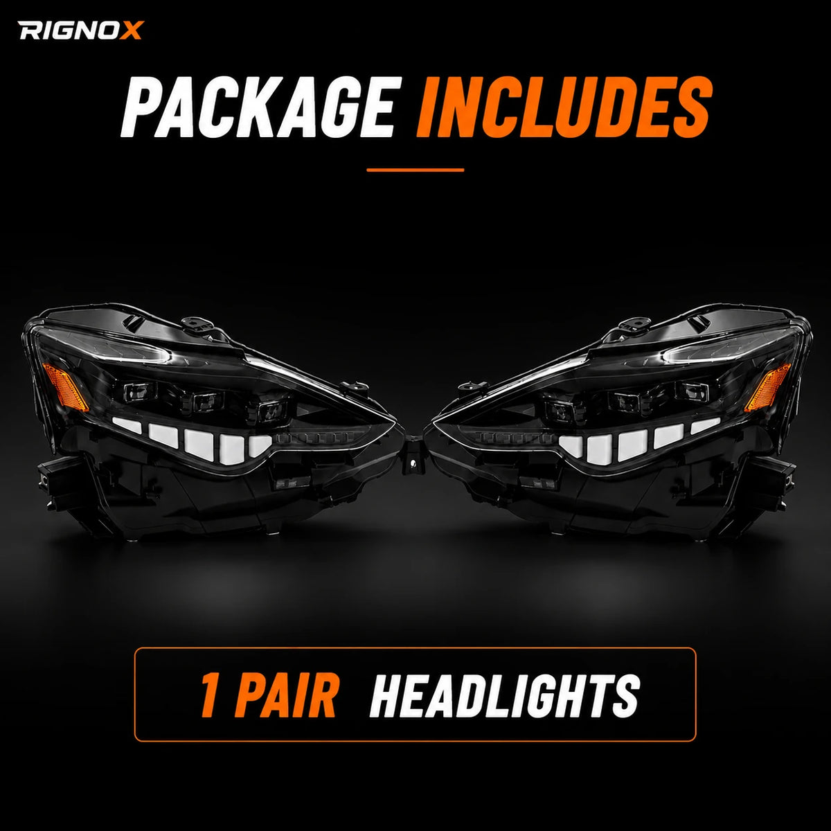 2014-2016 Lexus IS250 / IS200t / IS300 / IS350 LED Triple Projector Headlights — package contents — H-IS14