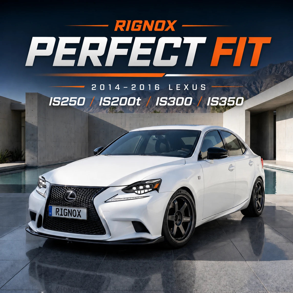 2014-2016 Lexus IS250 / IS200t / IS300 / IS350 LED Triple Projector Headlights — fitment reference — H-IS14