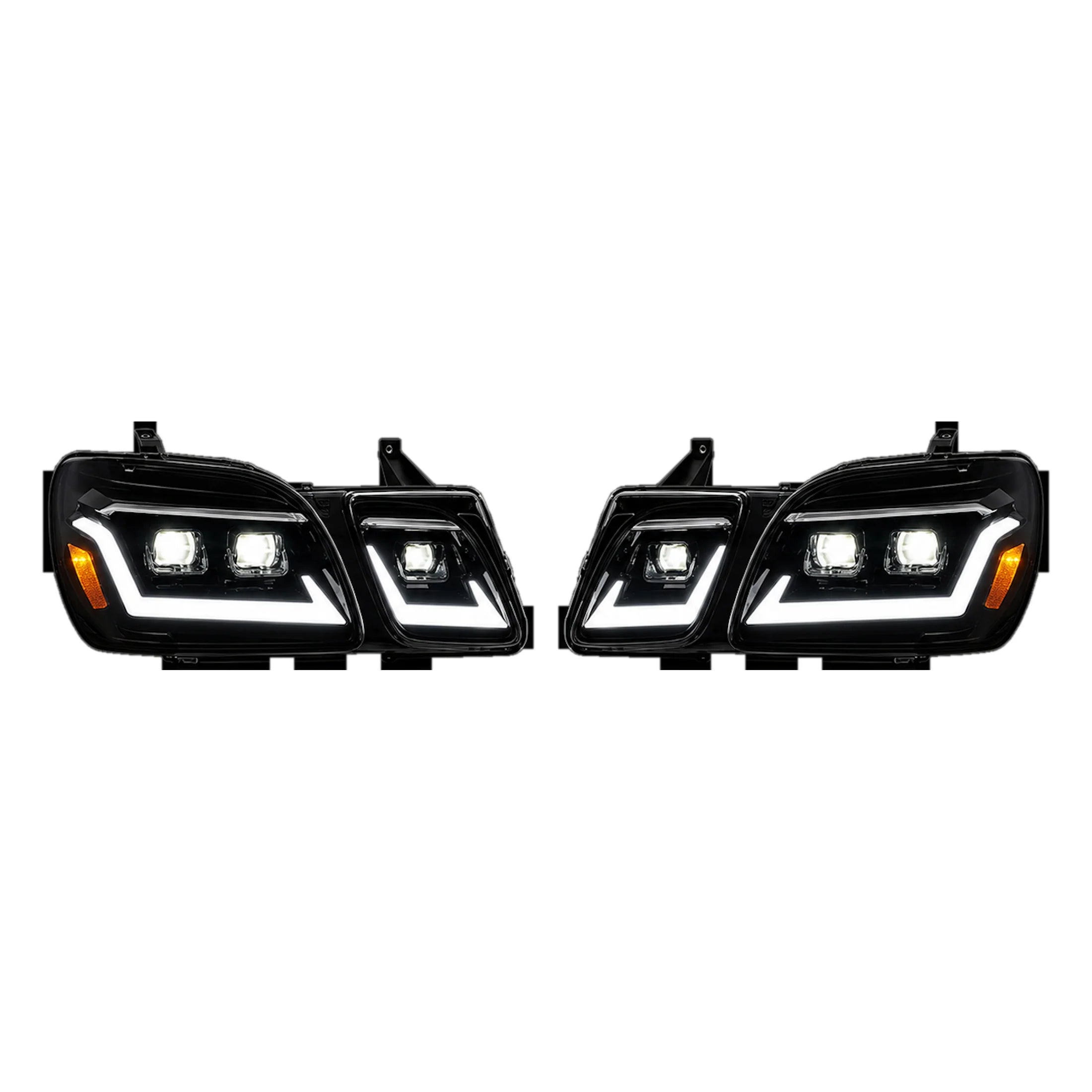 1998-2007 Lexus LX470 LED Triple Projector Headlights — main product view — H-LX470-98
