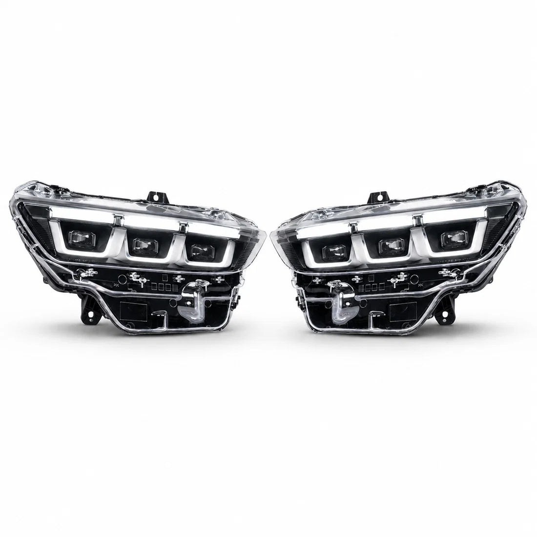 2024-2026 Ford Mustang S650 LED Triple Projector Headlights — main product view — H-MUS24-CH