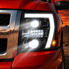 2007-2013 Chevrolet Silverado 1500 and 2007-2014 2500HD/3500HD LED Dual Projector Headlights — H-SIL07