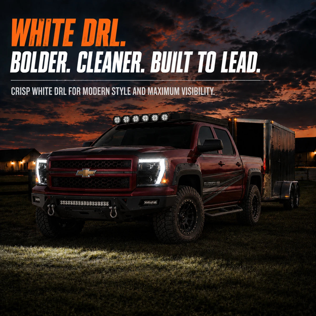 2007-2013 Chevrolet Silverado 1500 and 2007-2014 2500HD/3500HD LED Dual Projector Headlights — H-SIL07