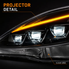 2006-2013 Lexus IS250 / IS350 / IS-F LED Triple Projector Headlights — clear amber sequential supplement14 - H-IS06-CW