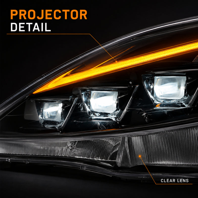2006-2013 Lexus IS250 / IS350 / IS-F LED Triple Projector Headlights — clear amber sequential supplement14 - H-IS06-CW