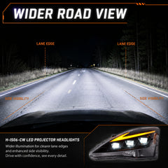 2006-2013 Lexus IS250 / IS350 / IS-F LED Triple Projector Headlights — clear amber sequential supplement15 - H-IS06-CW