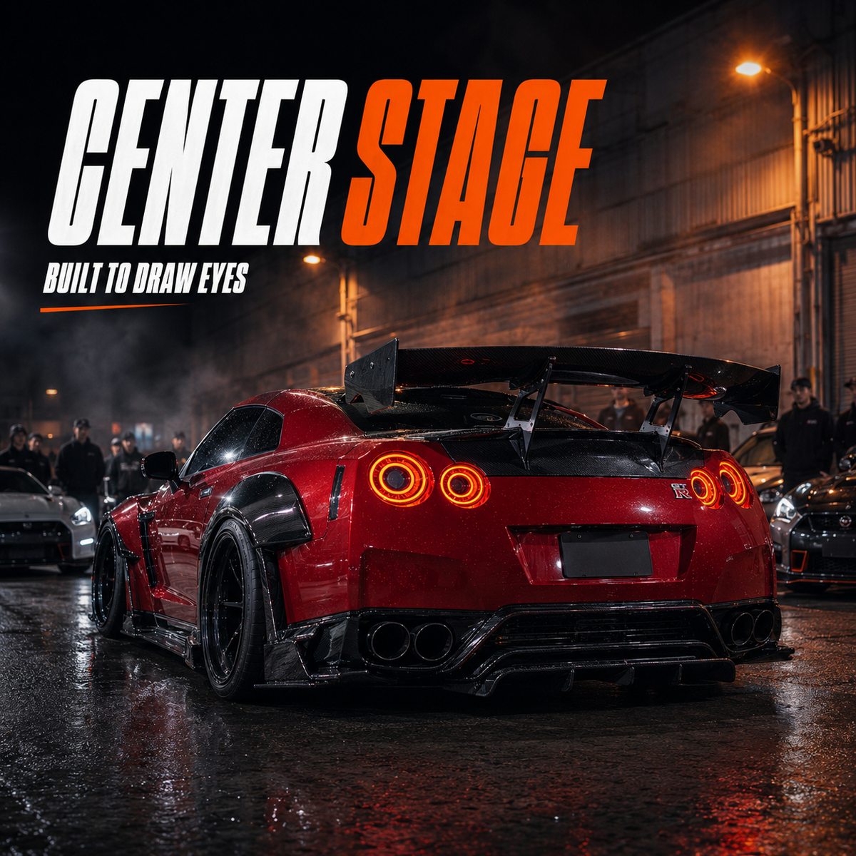 2008-2024 Nissan GT-R R35 Sequential LED Tail Lights NISMO Style — car meet scene 2 — T-GTR-SW