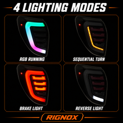 2009-2012 Toyota RAV4 Sequential LED Tail Lights — RGB smoked function - T-RAV4-09-SRGB