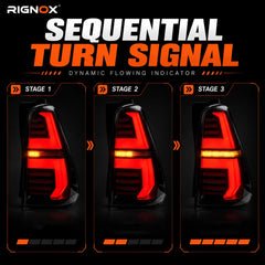 2003-2009 Toyota 4Runner Sequential LED Tail Lights — sequential turn signal — T-4RN03-H-SW