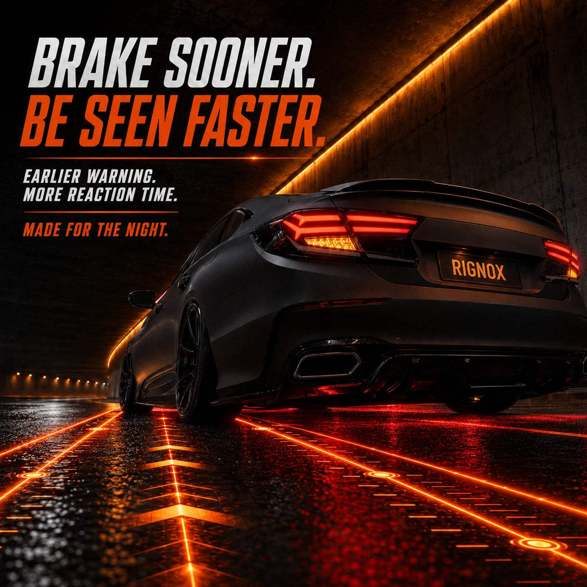 2018-2022 Honda Accord 10th Gen Sequential LED Tail Lights — brake light response — T-ACC10-FSH-CW