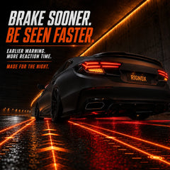 2018-2022 Honda Accord 10th Gen Sequential LED Tail Lights — brake light response — T-ACC10-FSH-CW
