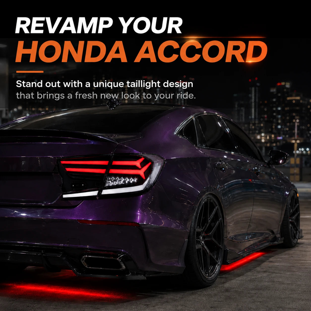 2018-2022 Honda Accord 10th Gen Sequential LED Tail Lights — T-ACC10-FSH-CW