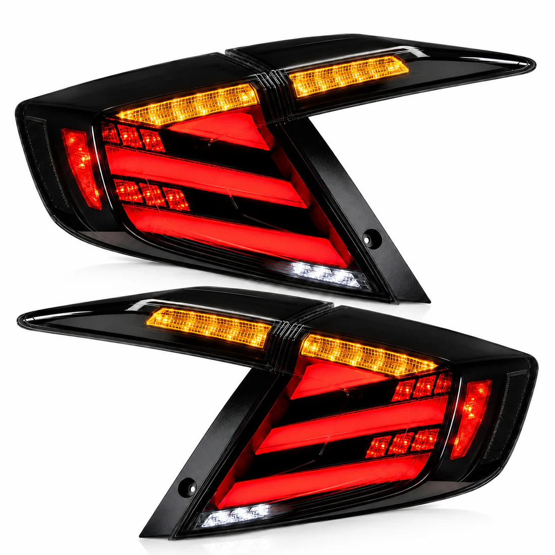 2016-2021 Honda Civic 10th Gen Sedan Sequential LED Tail Lights — main product view — T-CIV10-HL-SR