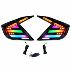 2016-2021 Honda Civic 10th Gen Sedan Sequential LED Tail Lights — main product view — T-CIV10-HL-SRGB