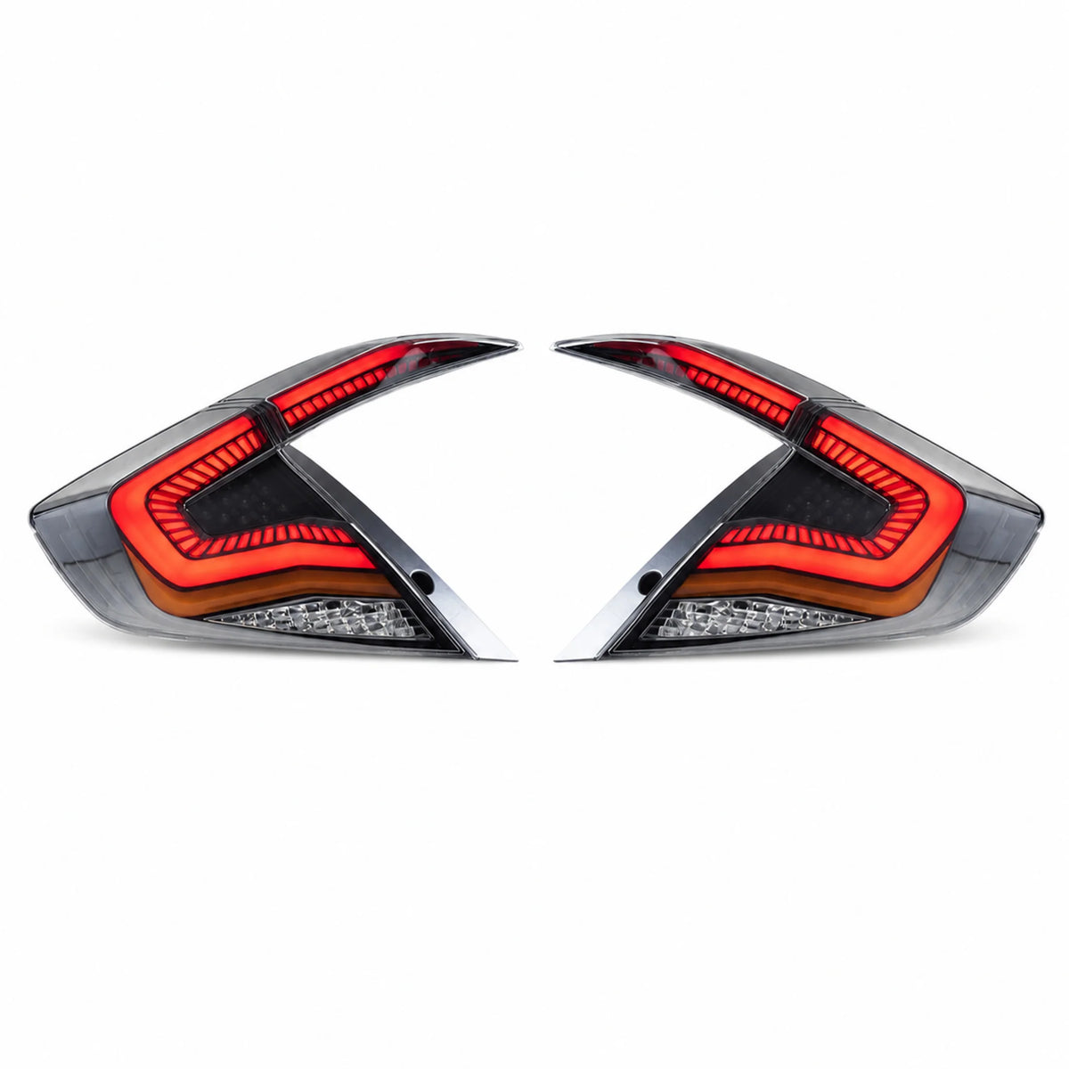 2016-2021 Honda Civic 10th Gen Sedan Sequential LED Tail Lights — main product view — T-CIV10-SS-CR