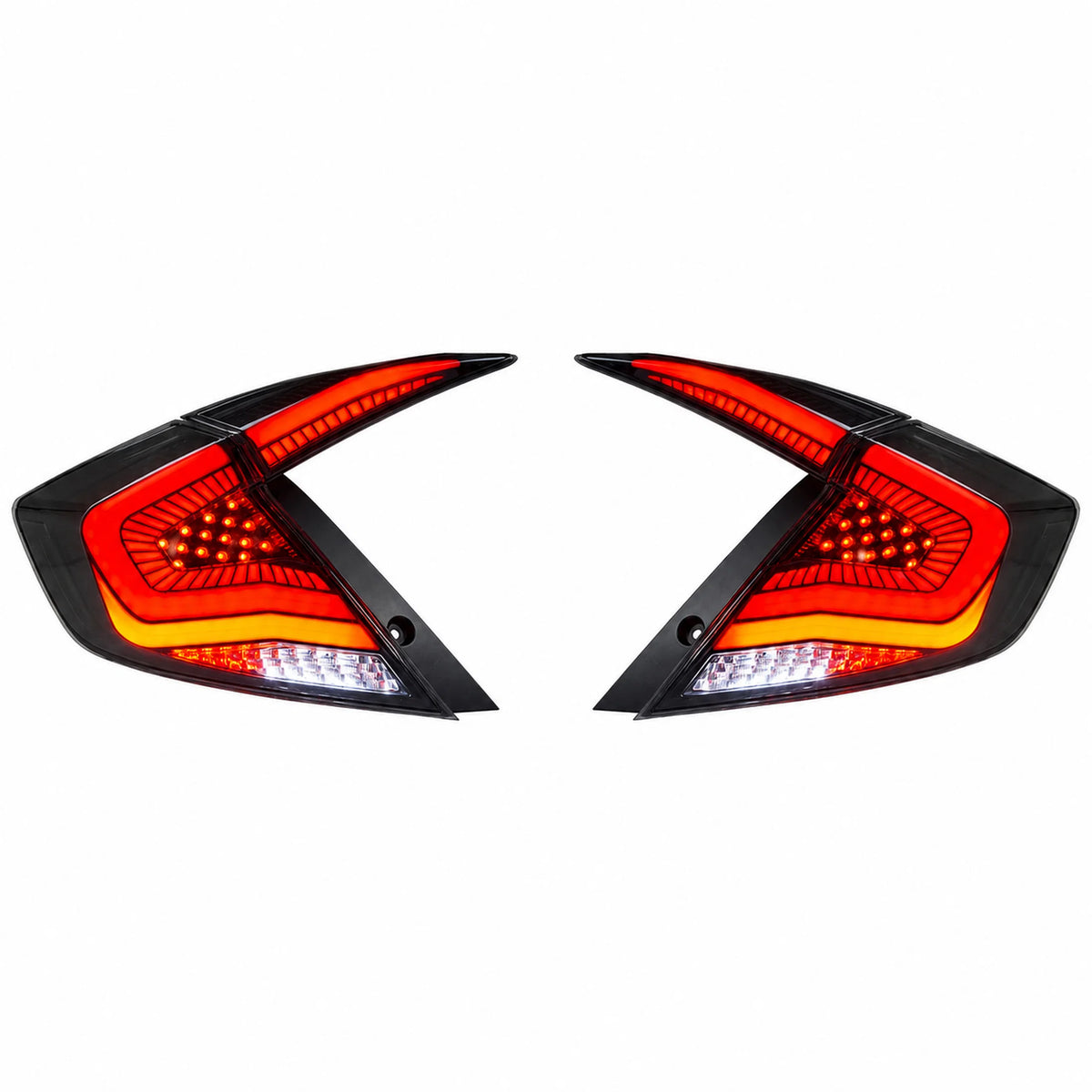 2016-2021 Honda Civic 10th Gen Sedan Sequential LED Tail Lights — main product view — T-CIV10-SS-SR