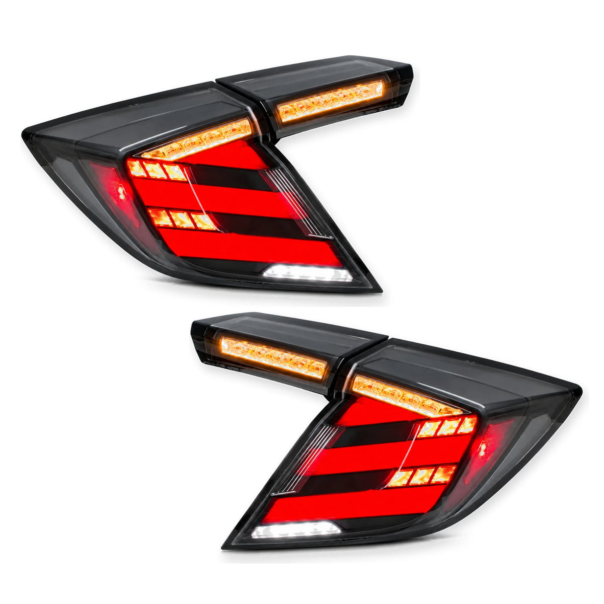 2016-2021 Honda Civic 10th Gen Hatchback / Type R Sequential LED Tail Lights — main product view — T-CIV10H-CW
