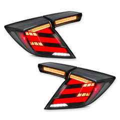 2016-2021 Honda Civic 10th Gen Hatchback / Type R Sequential LED Tail Lights — main product view — T-CIV10H-CW