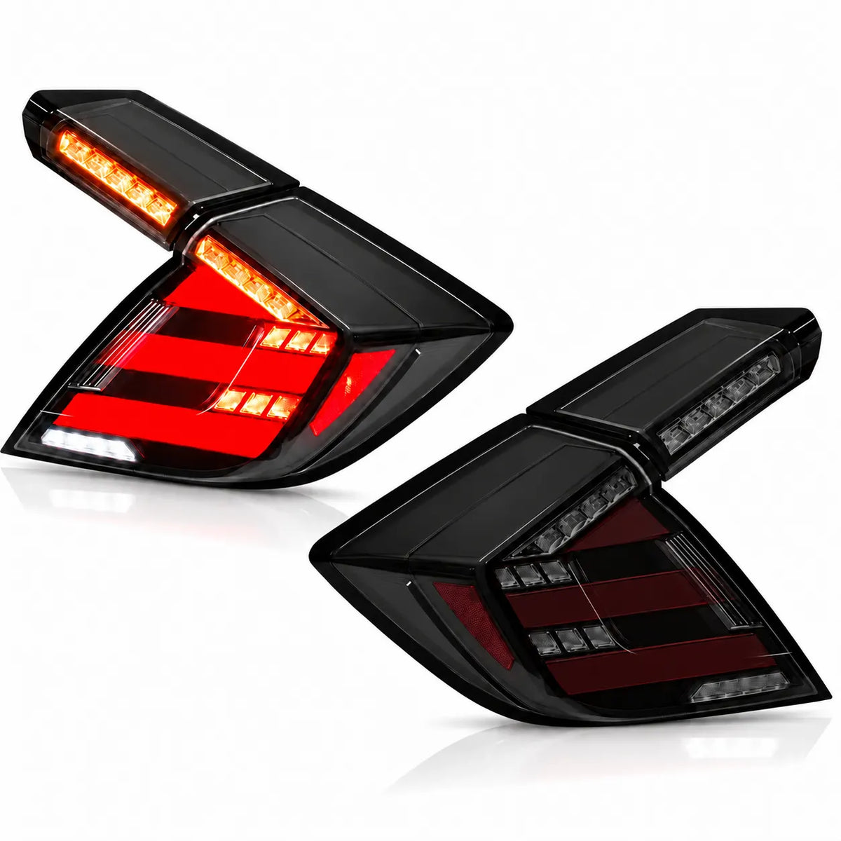 2016-2021 Honda Civic 10th Gen Hatchback / Type R Sequential LED Tail Lights — main product view — T-CIV10H-SR