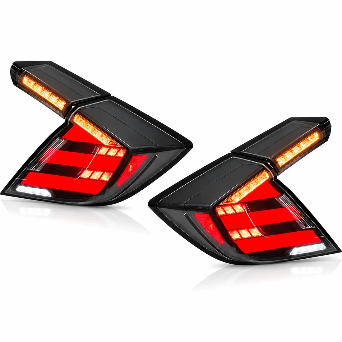2016-2021 Honda Civic 10th Gen Hatchback / Type R Sequential LED Tail Lights — main product view — T-CIV10H-SR