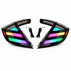 2016-2021 Honda Civic 10th Gen Hatchback / Type R Sequential LED Tail Lights — main product view — T-CIV10H-SRGB