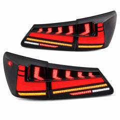 2006-2013 Lexus IS250 / IS350 / IS F Sequential LED Tail Lights — main product view — T-IS06-SR