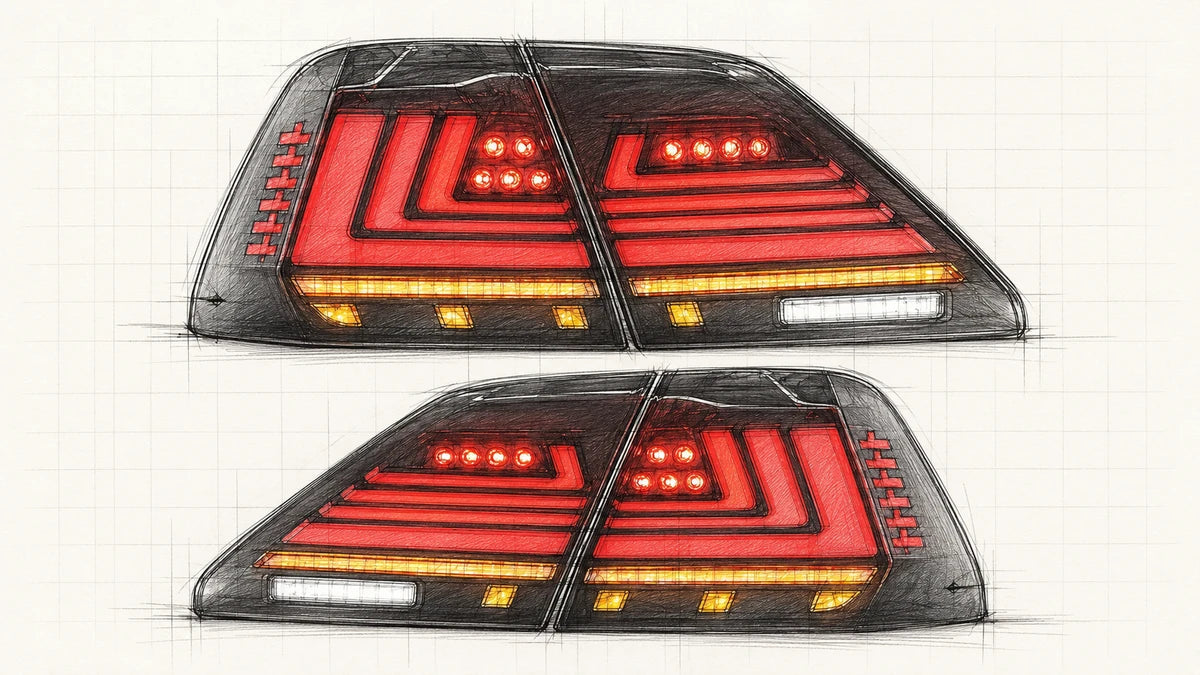 2001-2003 Lexus LS430 Sequential LED Tail Lights Assembly