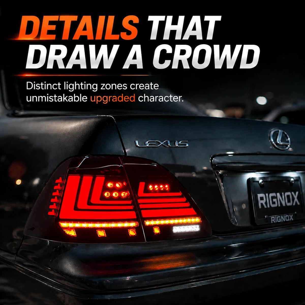 2001-2003 Lexus LS430 Sequential LED Tail Lights — T-LS01-SR