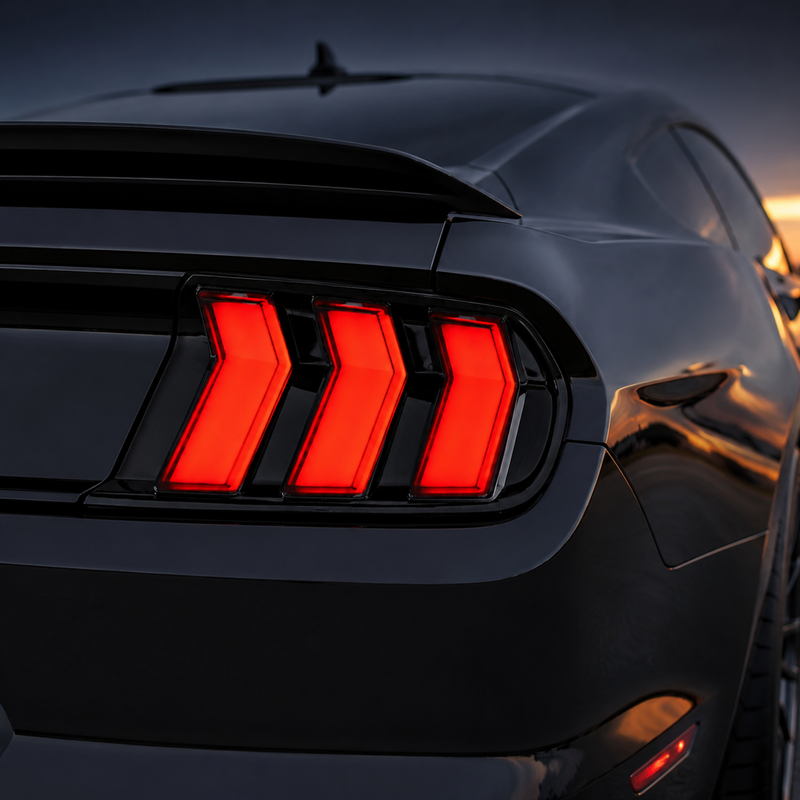 2015-2023 Ford Mustang S550 Sequential LED Tail Lights — product view 48 - T-MUS15-SW