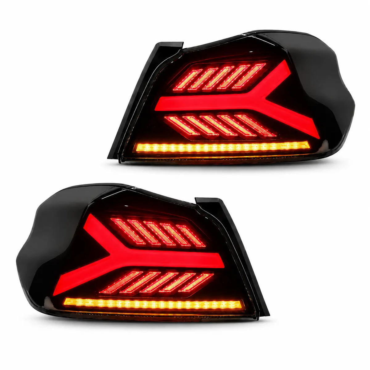 2015-2021 Subaru WRX / STI VA Fishbone Sequential LED Tail Lights — main product view — T-WRX15-SR-FSH